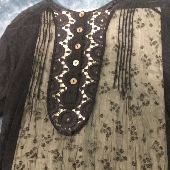 EUC Trinity Navy Silk Loose Blousy Fitting Top - Picture 6 of 6